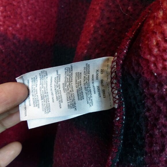 Columbia Shirt Jacket Women M Red Buffalo Plaid Checks South End Sherpa Shacket - Picture 11 of 11